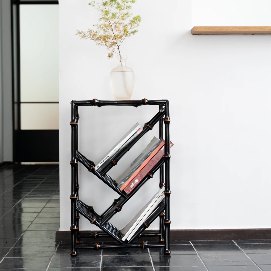 【千语】筇竹书架明式小书架艺术书架落地书房收纳