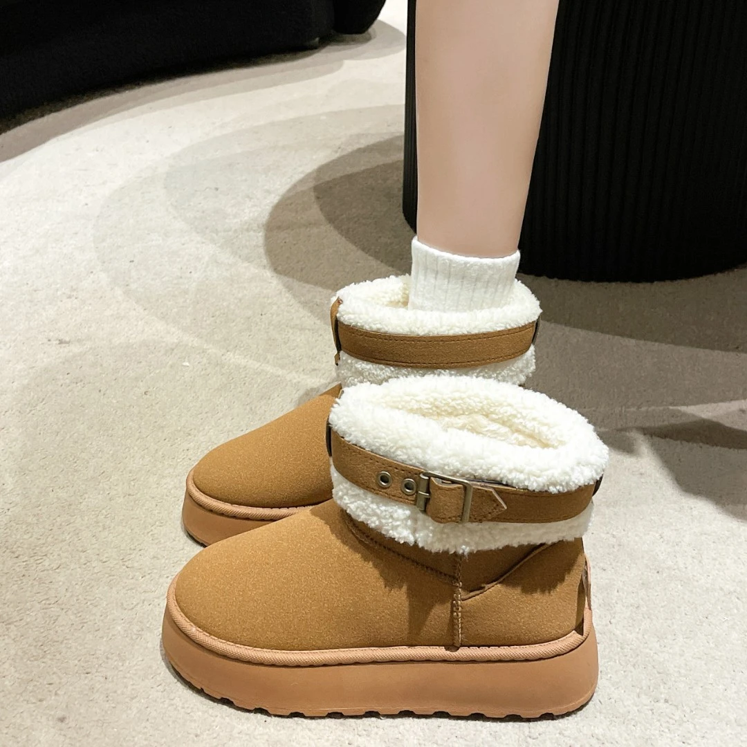 雪地靴女款加绒加厚防滑女款女鞋子棉鞋