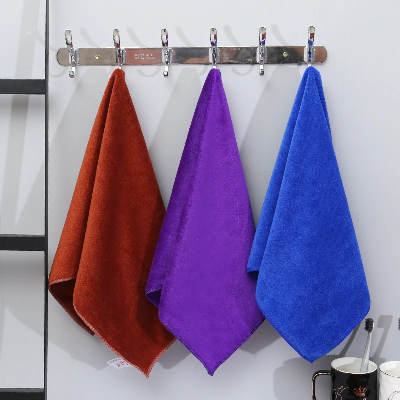 斜月三星3条装超细纤维家居清洁吸水保洁擦车毛巾擦手巾干发巾