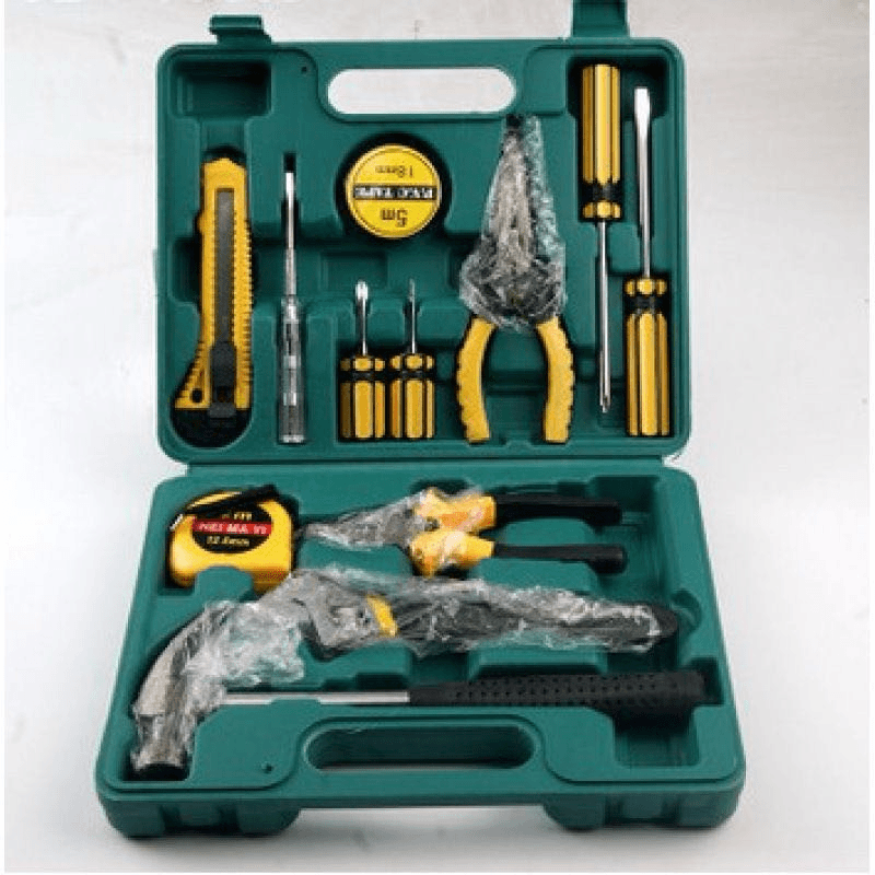 10件套工具盒家用组合工具套装汽车用工具箱车载维修工具包
