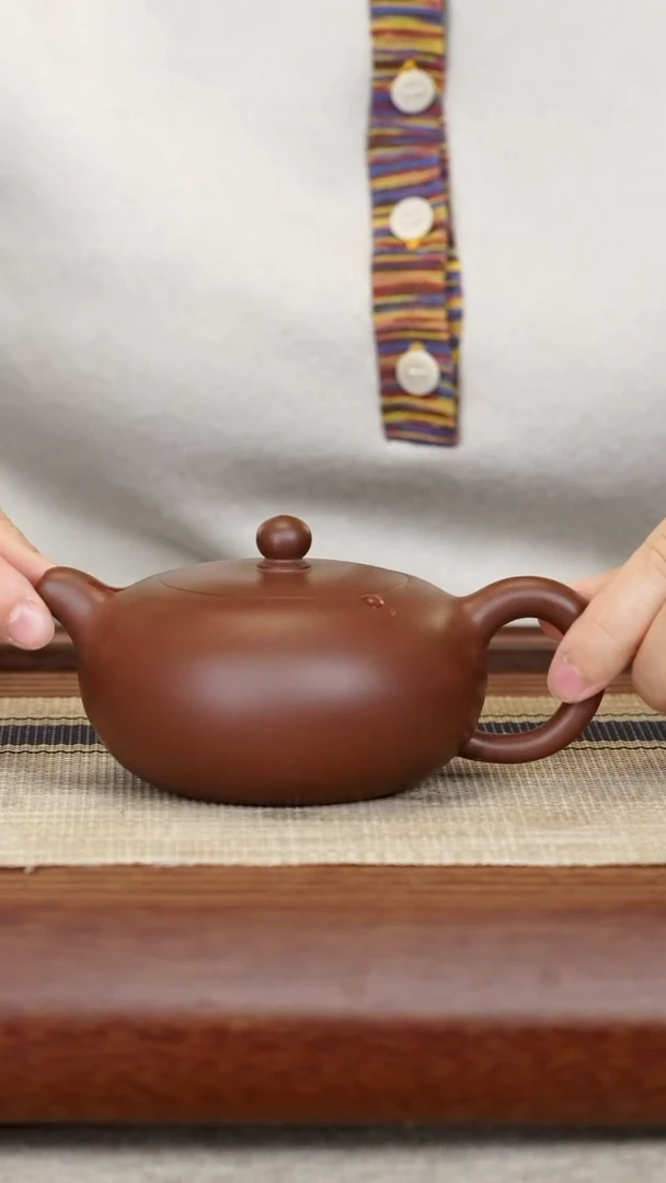 【闪购商品】紫砂茶壶范君华底槽青扁珠壶200cc