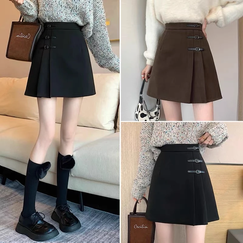 不规则半身裙短裙百褶裙春秋女2024年新款包臀裙高腰A字裙裙子潮