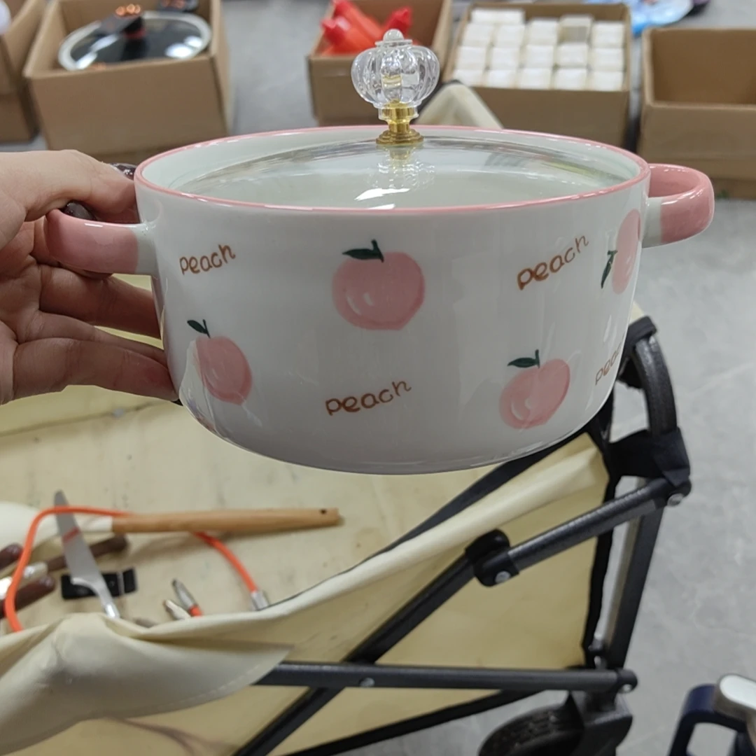 创意水蜜桃碗可爱碗米饭碗