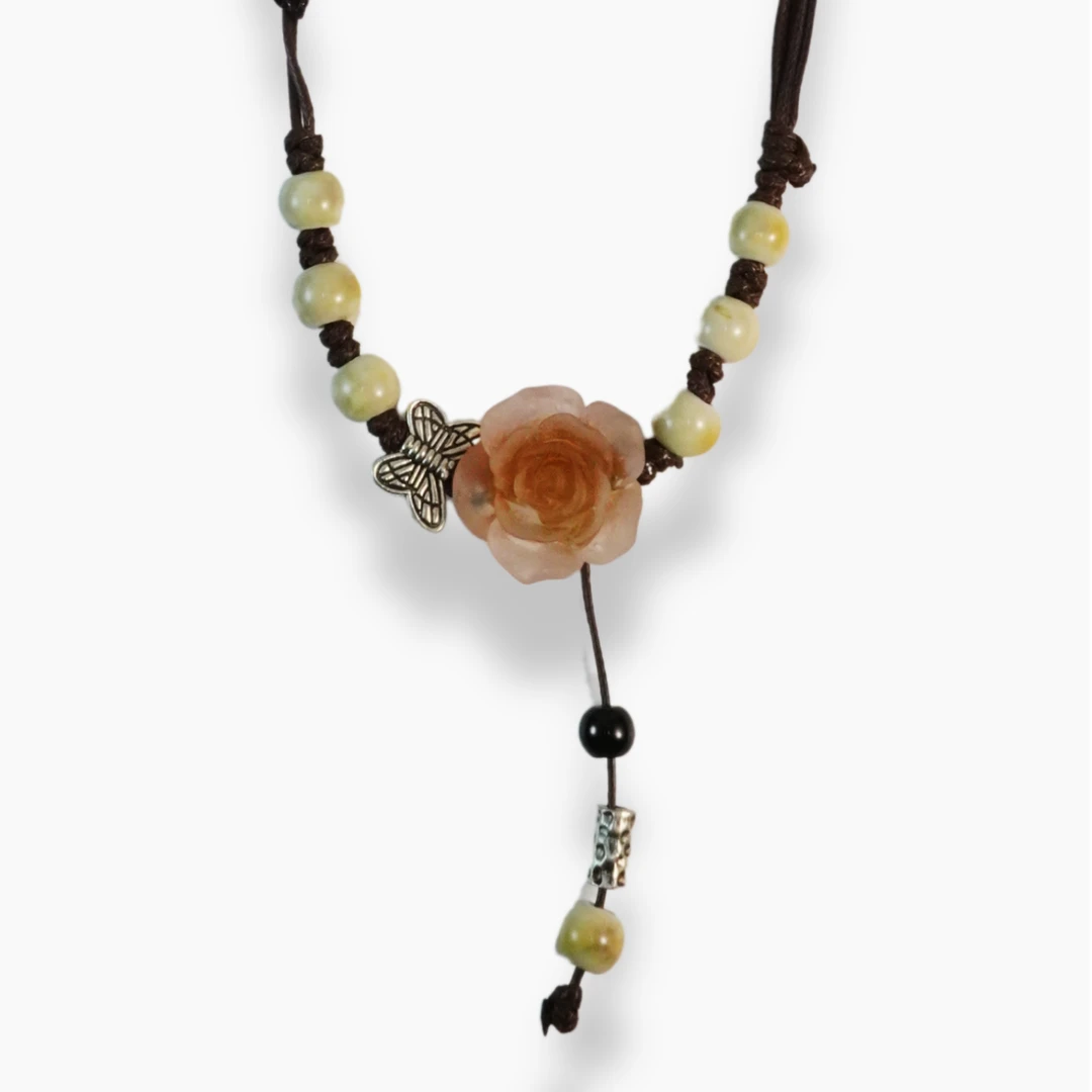 非金属布艺项链 民族风百搭古风长款小众编织气质时尚轻奢项链