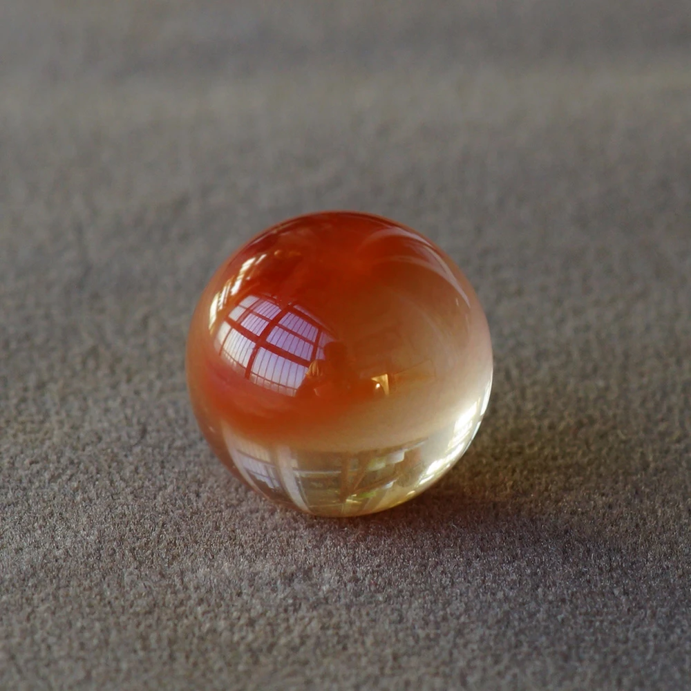 天然水晶红兔毛散珠卡18mm红水晶单珠