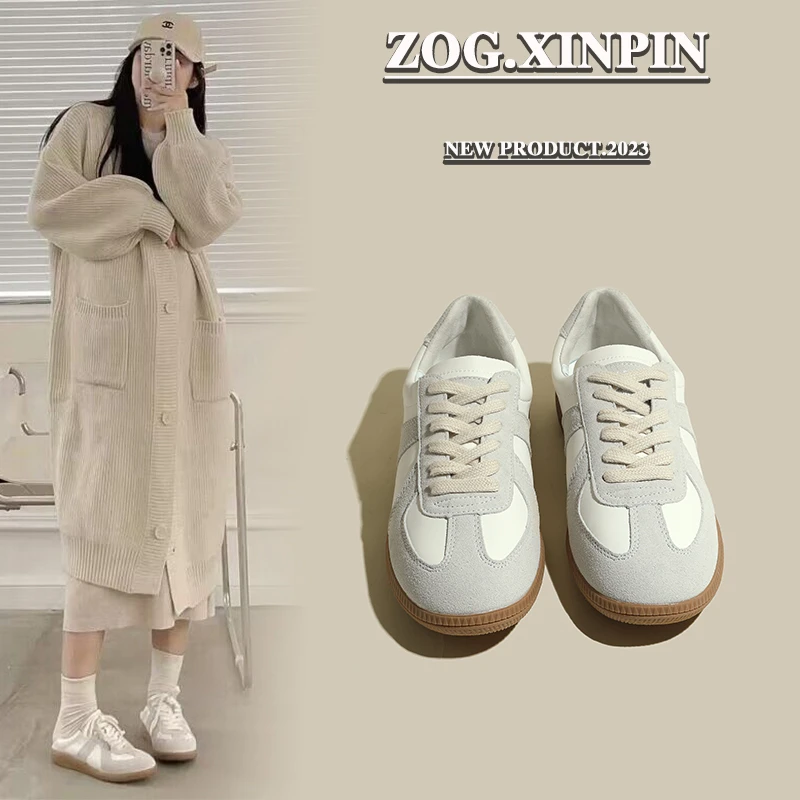 德训鞋女款2023新款阿甘鞋女运动休闲鞋子女春秋平底孕妇小白板鞋
