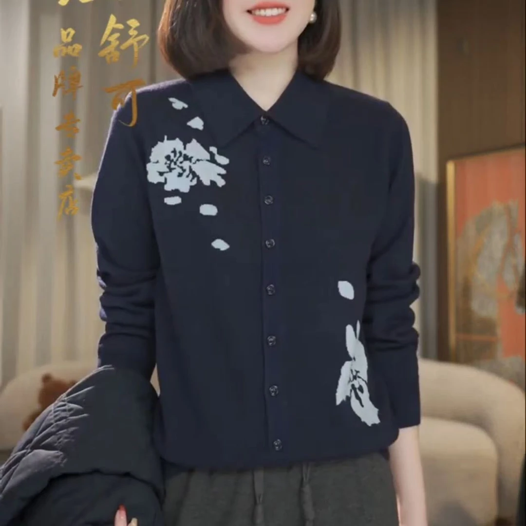 【福利】两根线花朵针织毛衣