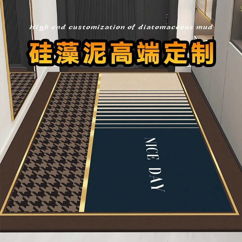 大面积防滑高档入户地垫现代玄关满铺脚垫耐磨门厅定制吸水防滑垫