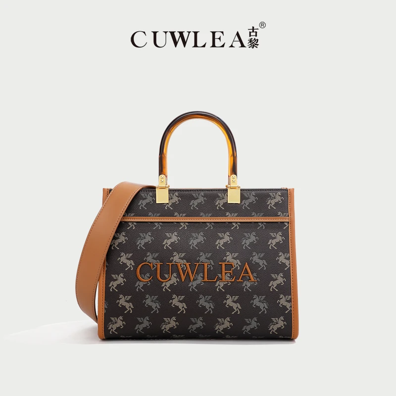 【CUWLEA/古黎】独角兽图案系列2023新款托特包-5091