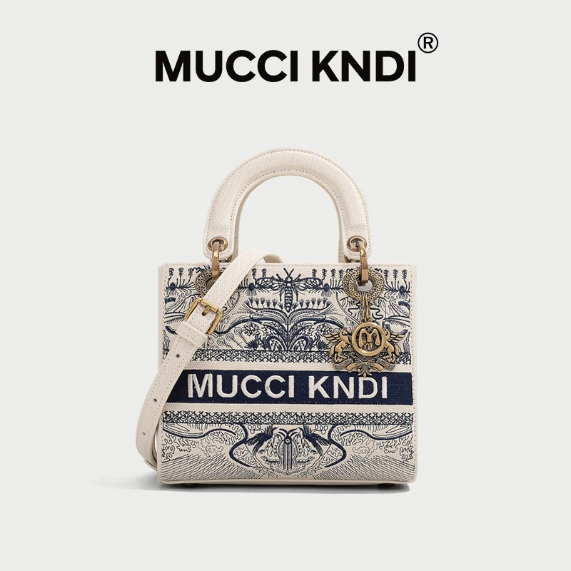 【MUCCI KNDI】新款刺绣国风女士单肩斜挎手提包MK-6163