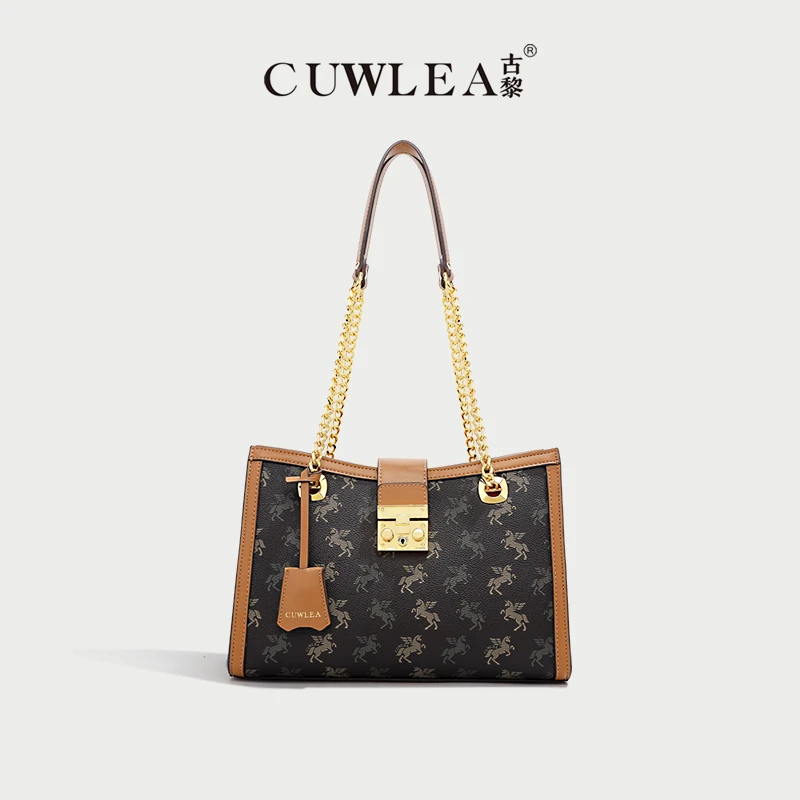 【CUWLEA/古黎】独角兽图案系列锁扣链条包单肩斜挎包GL-7650