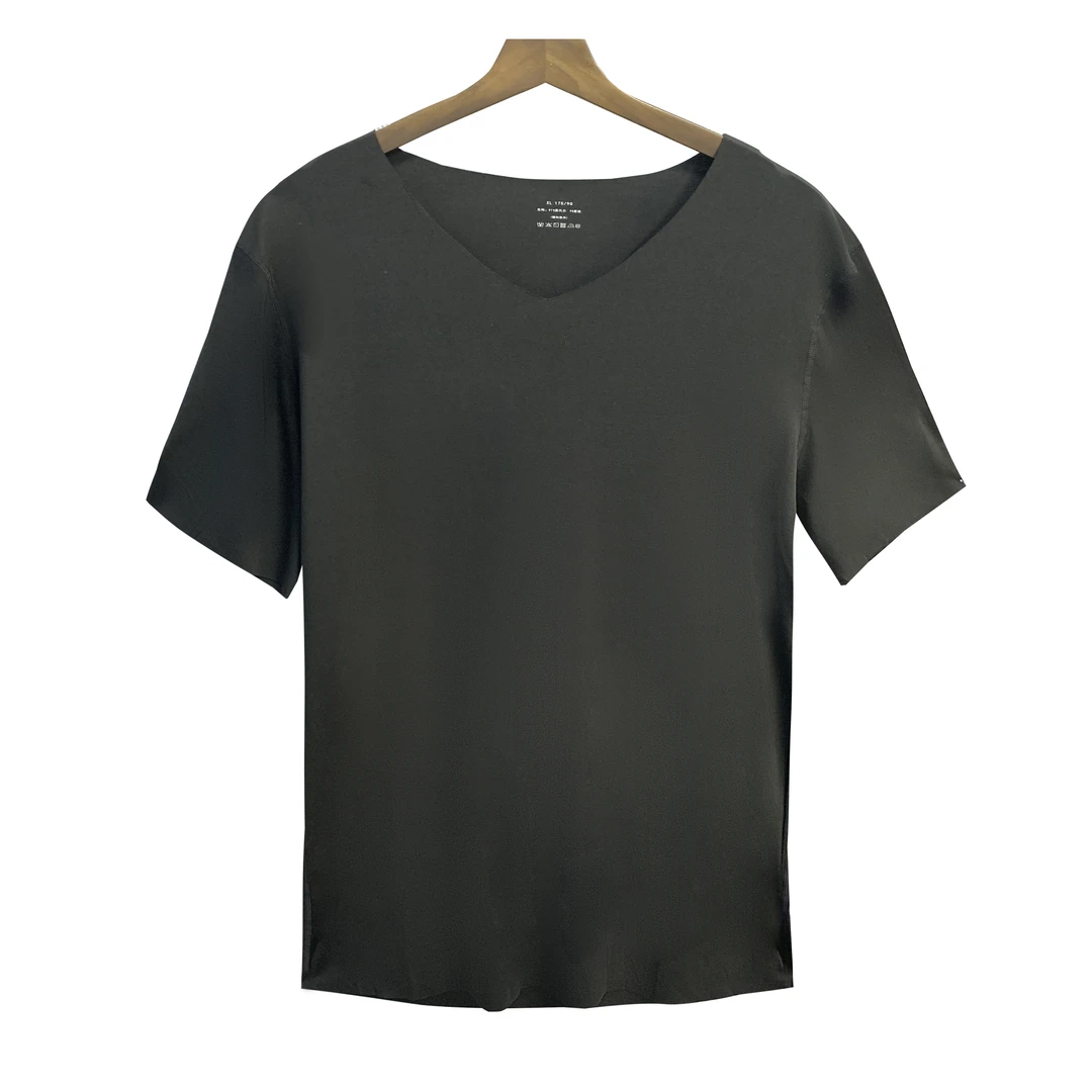 鸟【无痕高弹】黑色短袖T恤夏季透气冰凉百搭打底衫TX004