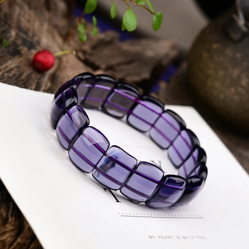 紫水晶手牌女士男士情侣紫色A39