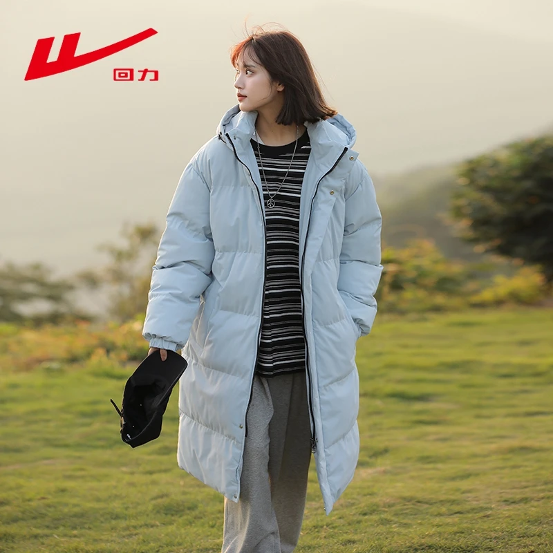 Warrior/回力男女中长款过膝2025年新款秋冬季潮牌秋冬装棉衣外套