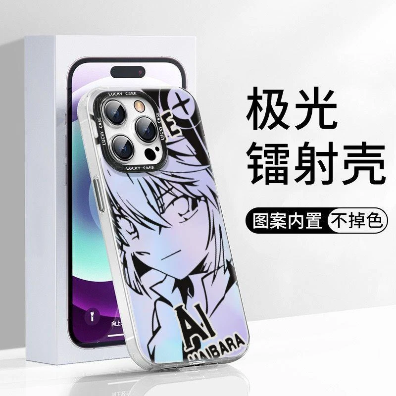 侦探灰原哀苹果14手机壳iPhone15/15promax硬11镭射7/8plus磨砂XS