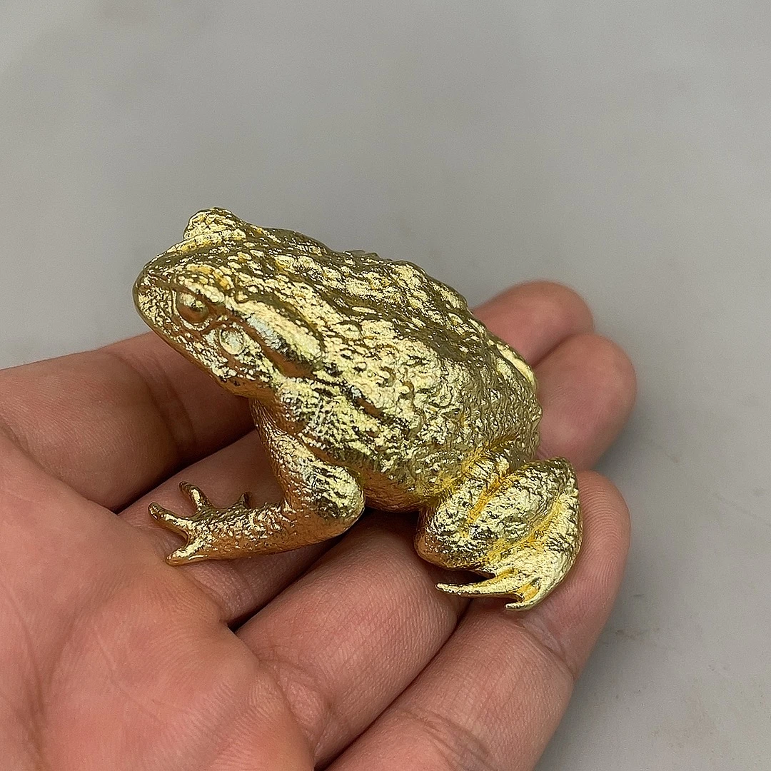 境缘造物黄铜铸造工艺品雕塑精美装饰摆件创意纯手工精雕桌面蟾蜍