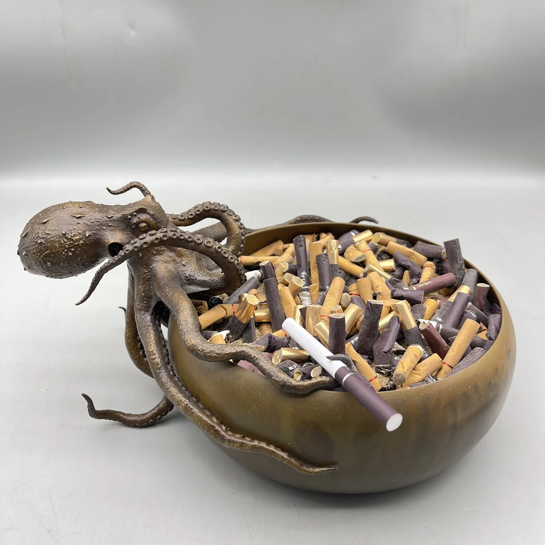 多功能工艺着色茶洗果盆香插手机架烟缸糖果盘盖置盖托大气铜摆件
