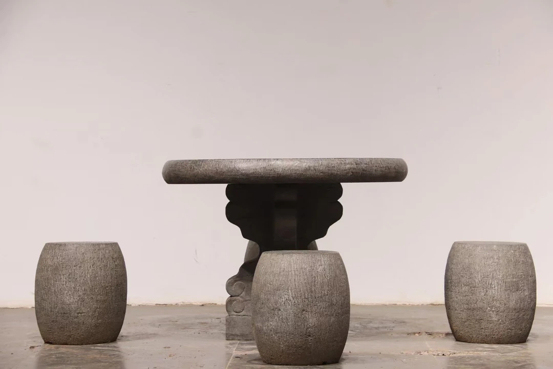 明式石桌. 五件套.适合庭院.阳台摆放.