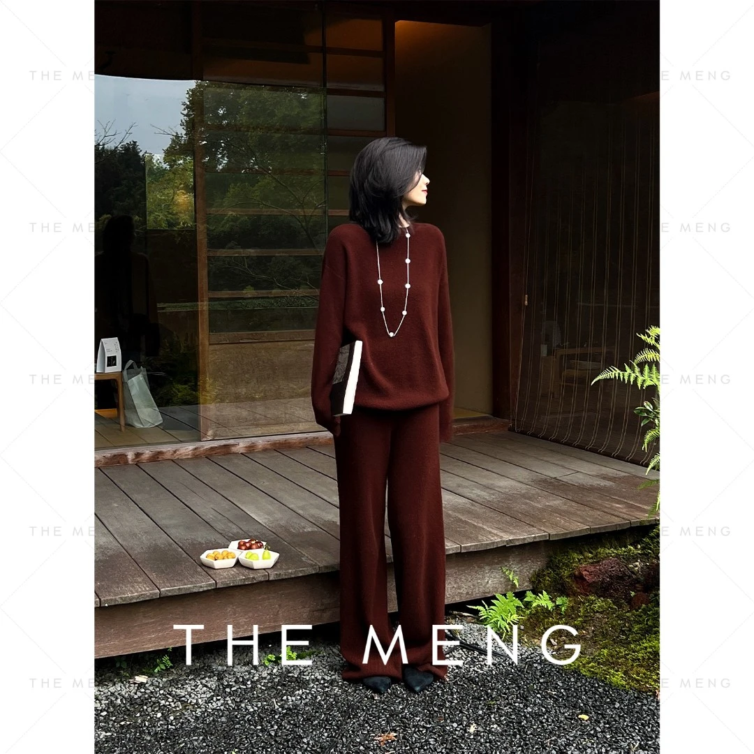 THE MENG【大都会】高支绵羊毛软糯御寒通勤阔腿休闲裤#KK2525