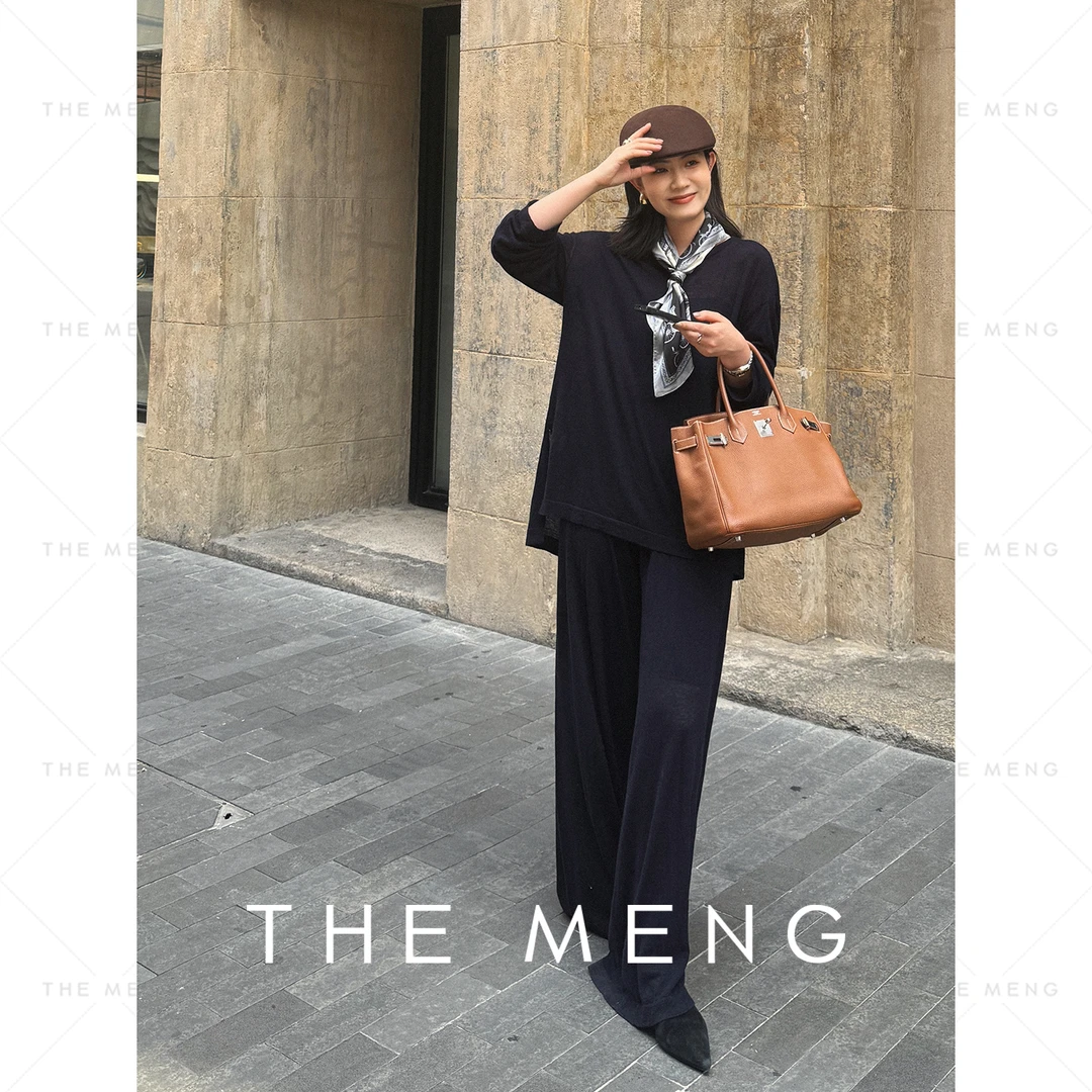 THE MENG【街拍】三股超细高支绵羊毛通勤套装#M243D0203+M243P0135