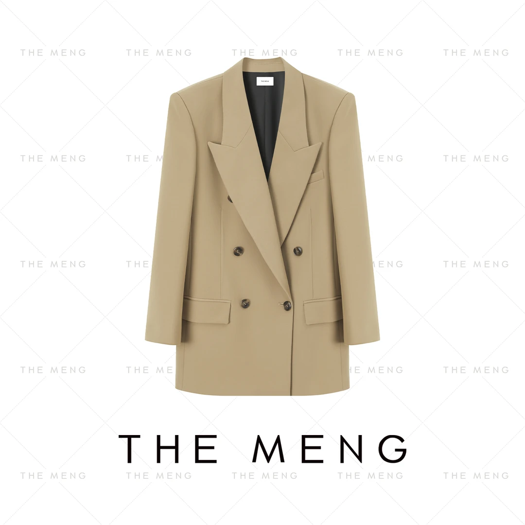 THE MENG【寻觅】韩版小西装绵羊毛设计感时尚气质西装外套#WL6882