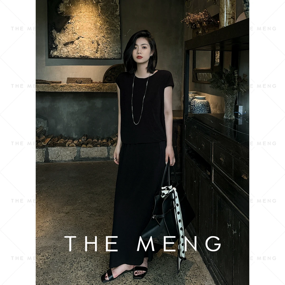 THE MENG【雅兴】凉感醋酸纯色系气质时尚套装#M242I0006+H