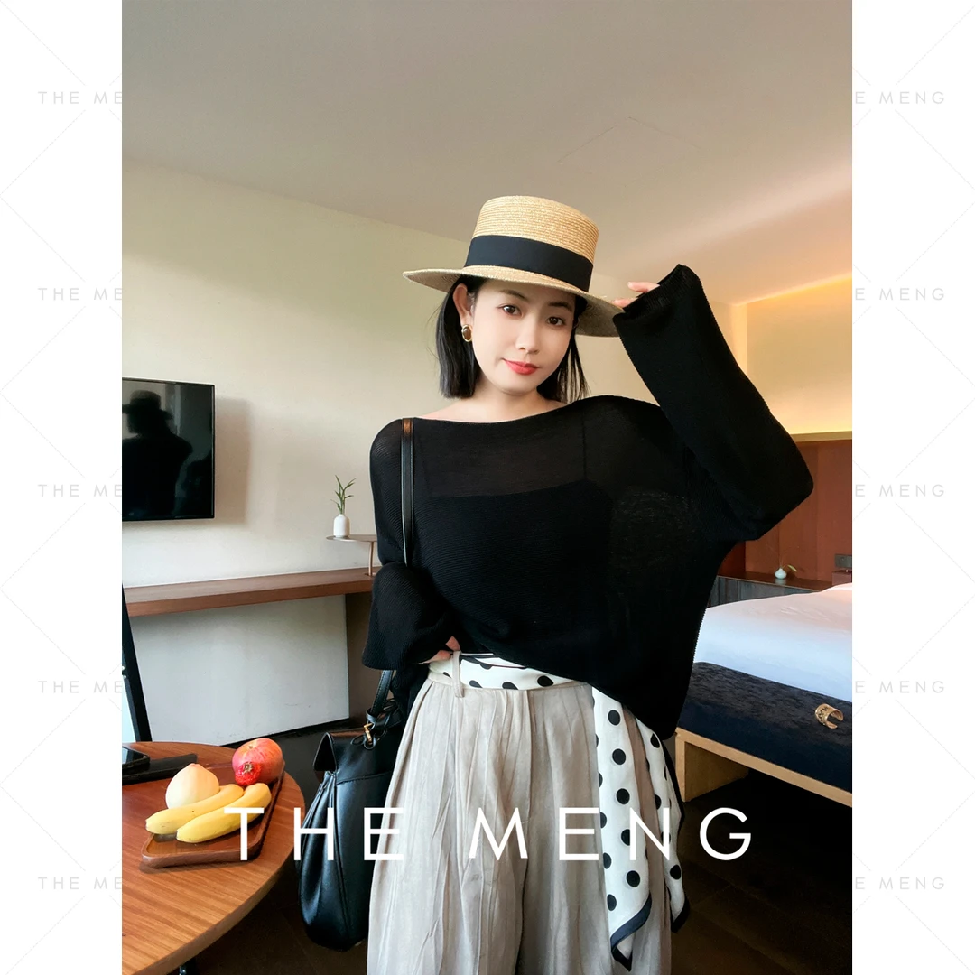 THE MENG【心引力】22姆米桑蚕丝天丝优雅通勤套头针织衫#M242D076