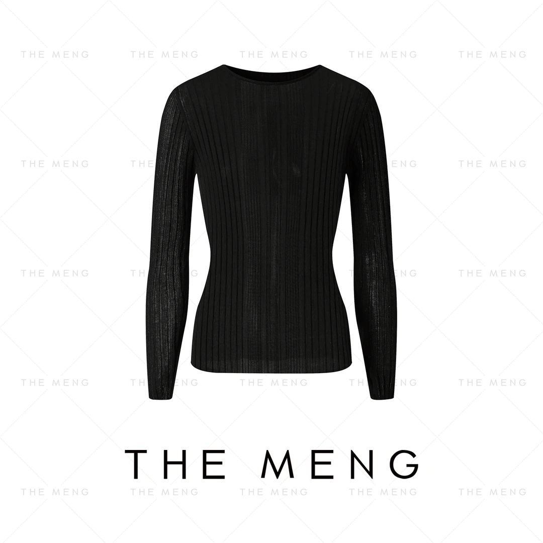 THE MENG【赤听】简约款百搭微透舒适上衣#M241D046