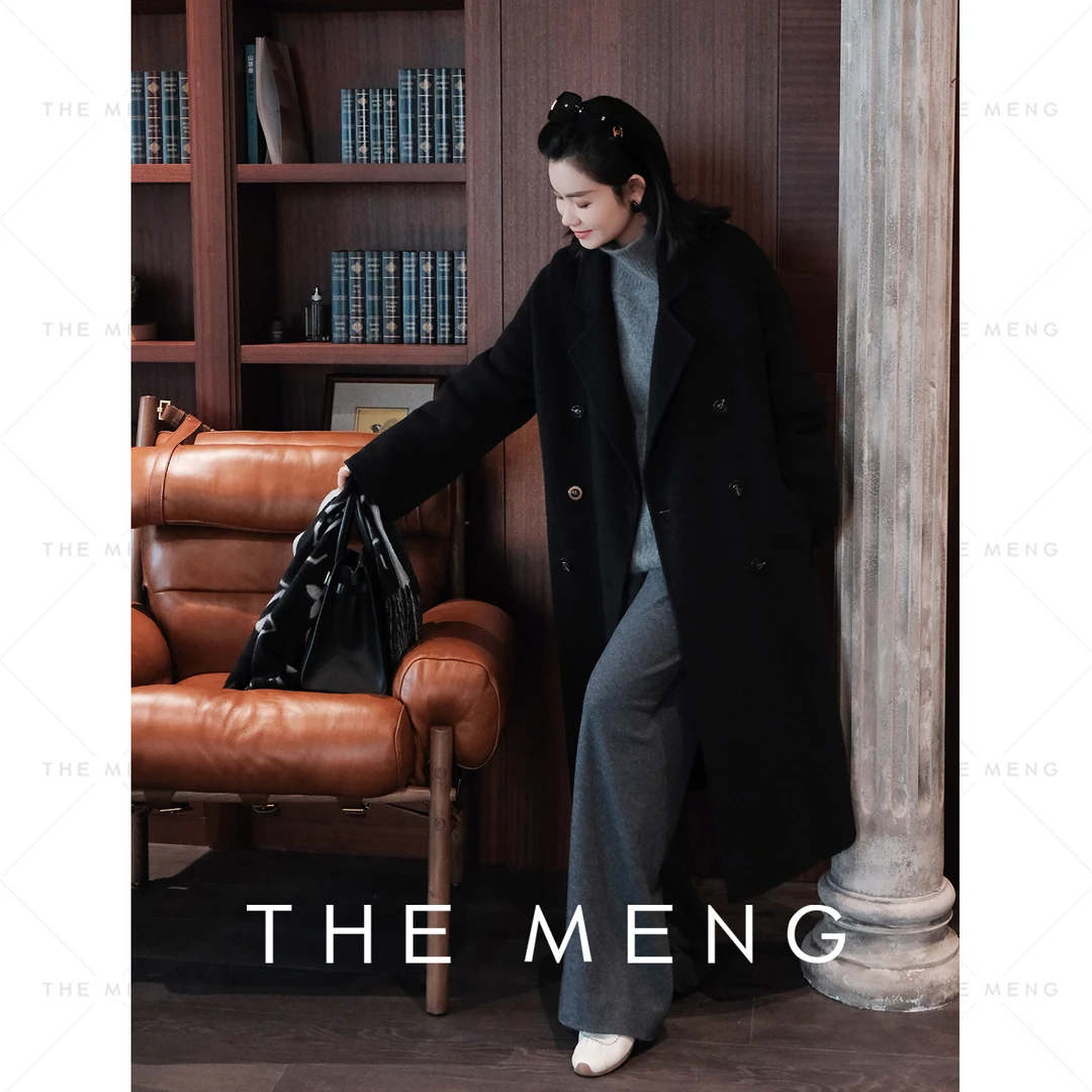 THE MENG【一眼万年】阿拉善王府骆驼绒通勤双面毛呢大衣#WZ4747