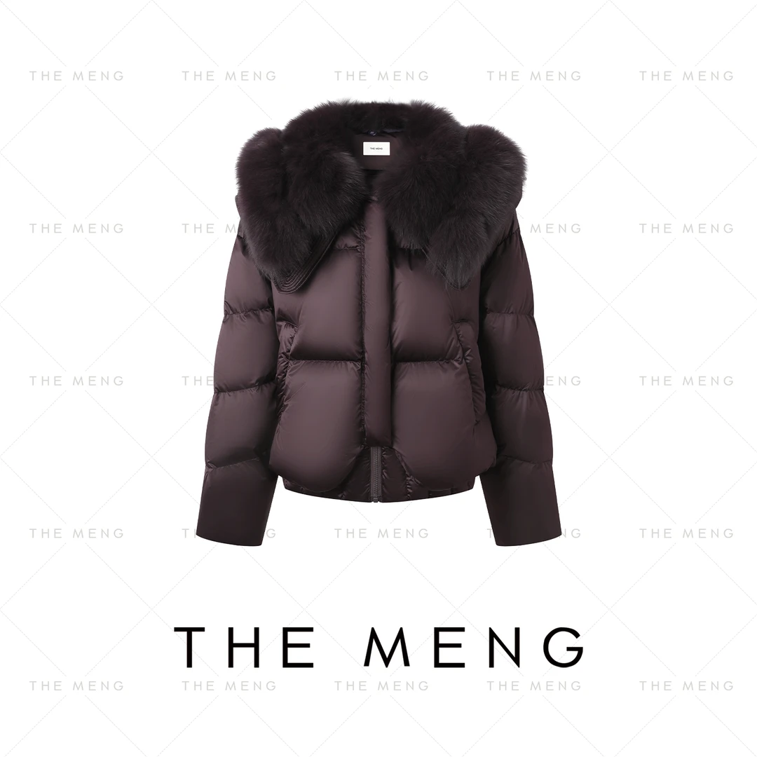THE MENG【姿态】90白鸭绒狐狸毛皮锁温御寒短款羽绒服#M244N0128