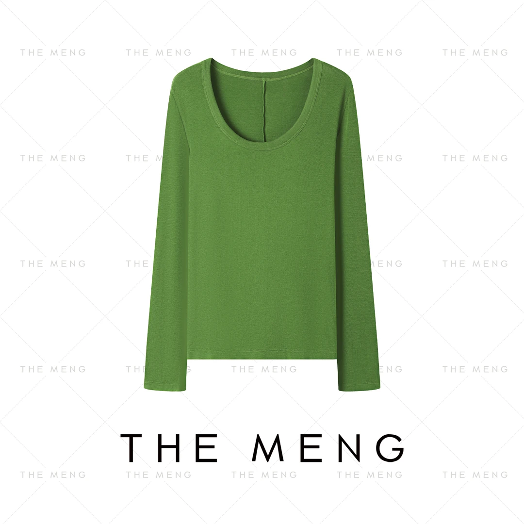 THE MENG【万能T】超细绵羊毛兰精天丝舒适纯色绵羊毛衫#M243D0034