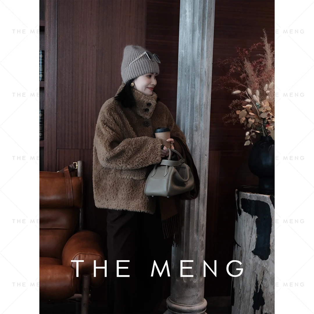 THE MENG【迷途】初剪羊羔毛软糯御寒锁温短外套#M244M0034