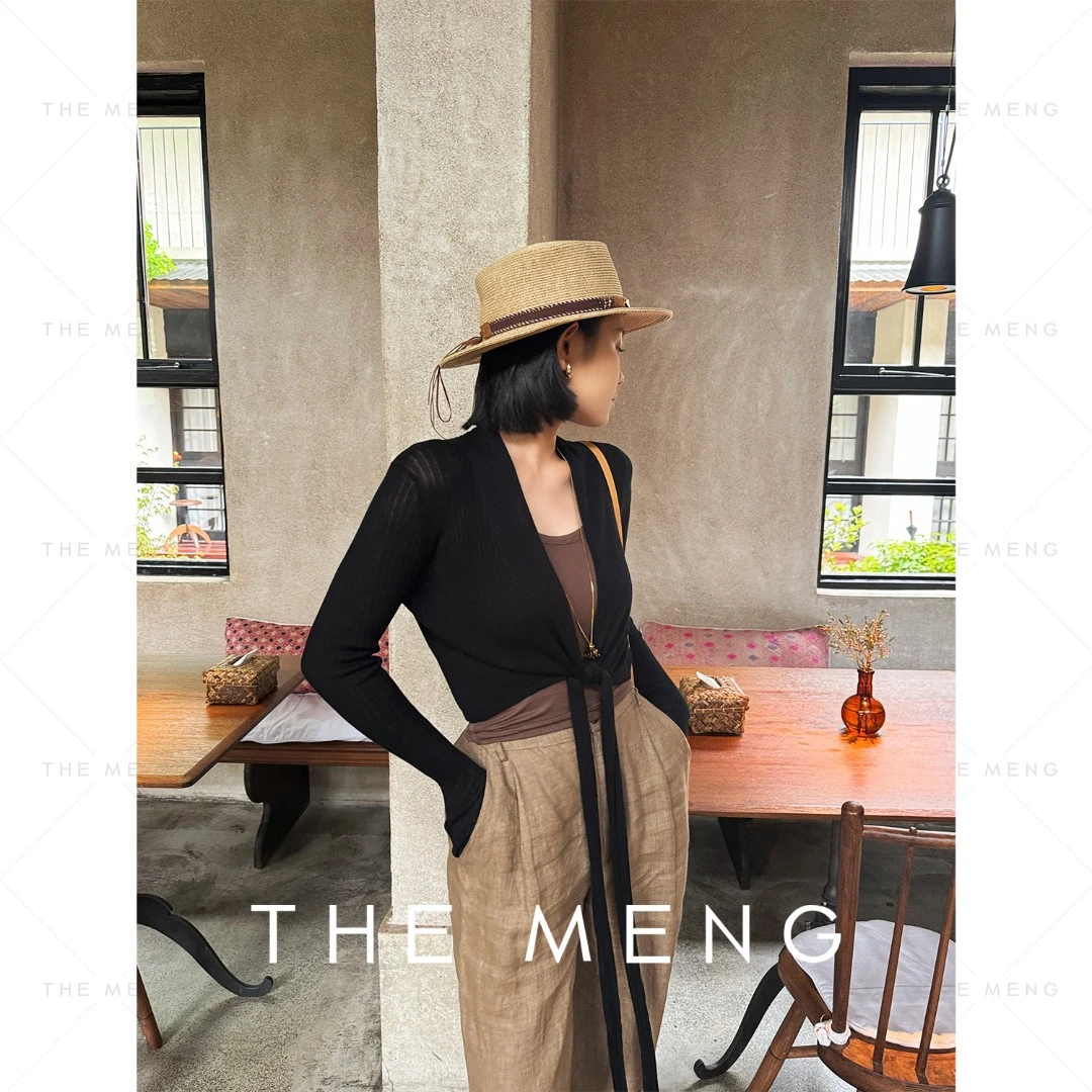 THE MENG【分支】莱赛尔纤维气质简约长袖针织衫毛#M242E024