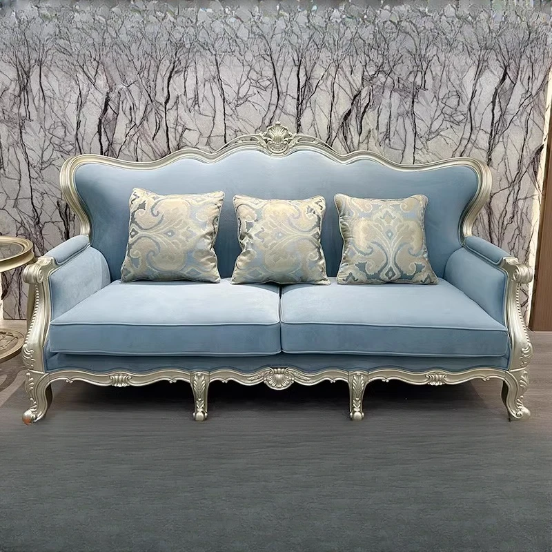 法式轻奢沙发客厅组合美式真皮实木123欧式高端别墅大户型沙发
