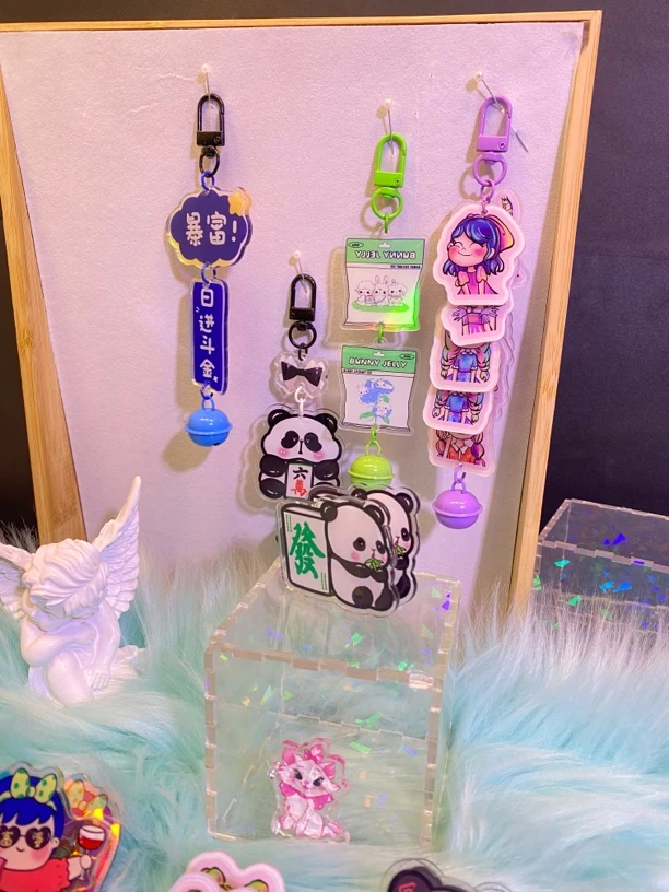 【抽抽拍】亚克力贴片 可以做钥匙扣  冰箱贴 手机壳