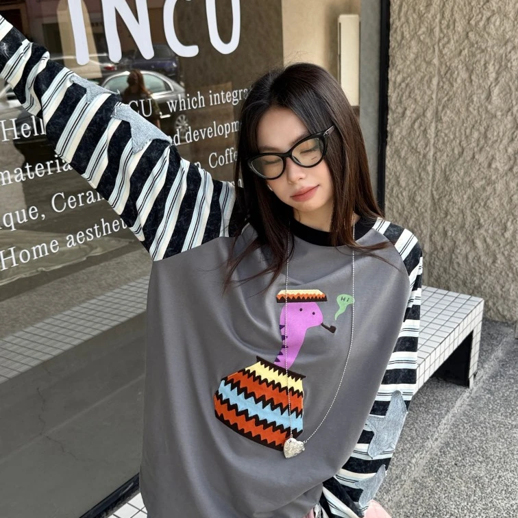 设计师品牌YANGHAIYANG | 瓦罐小蛇贴布插肩袖