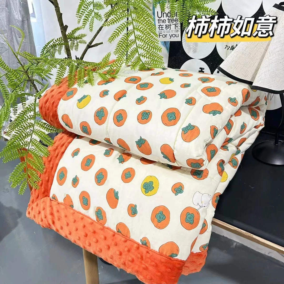 纯棉被子100%全棉豆豆被可机水洗春秋被单人宿舍加厚豆豆被