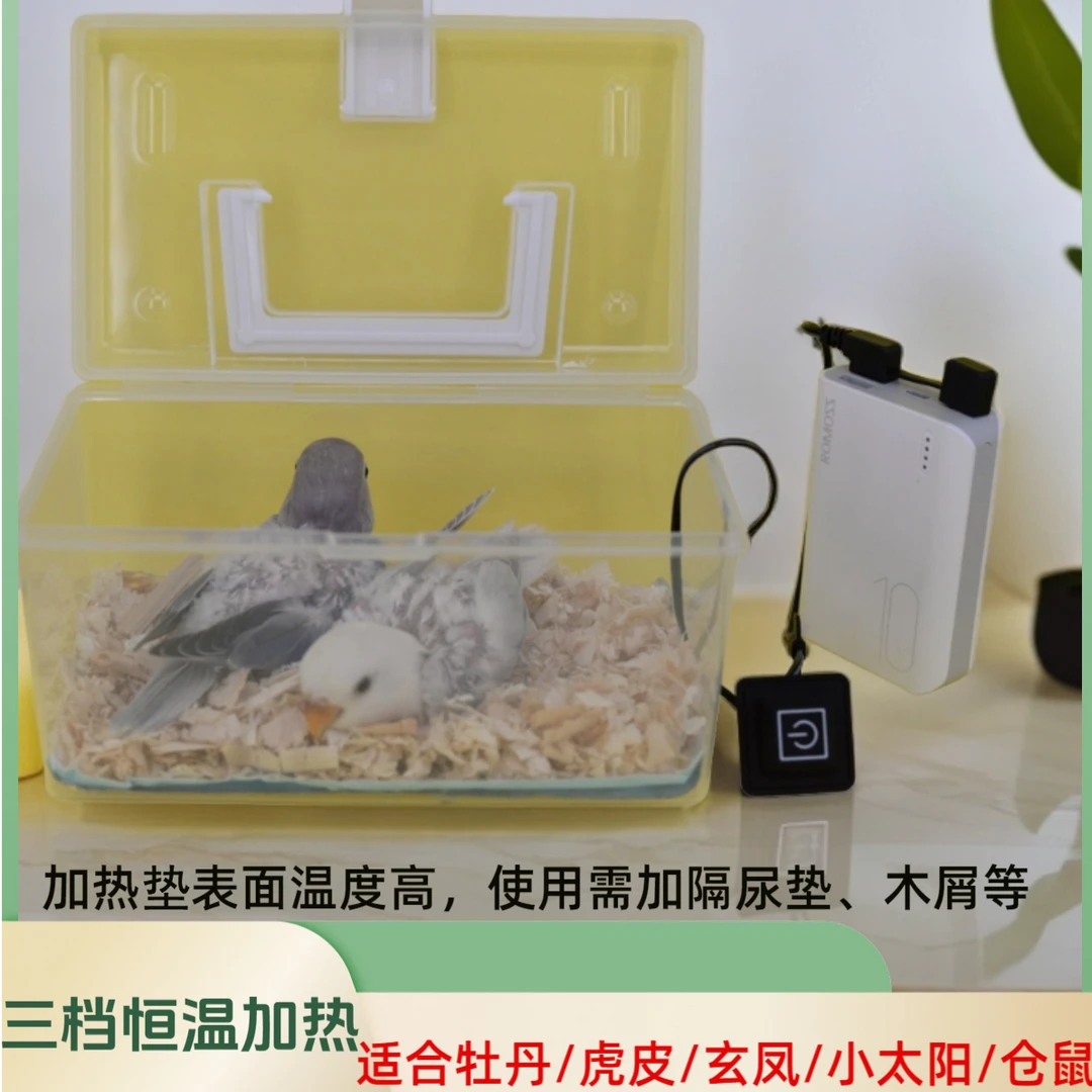 鹦鹉幼鸟保温箱保暖USB便携式恒温加热垫玄凤牡丹鹦鹉保温箱