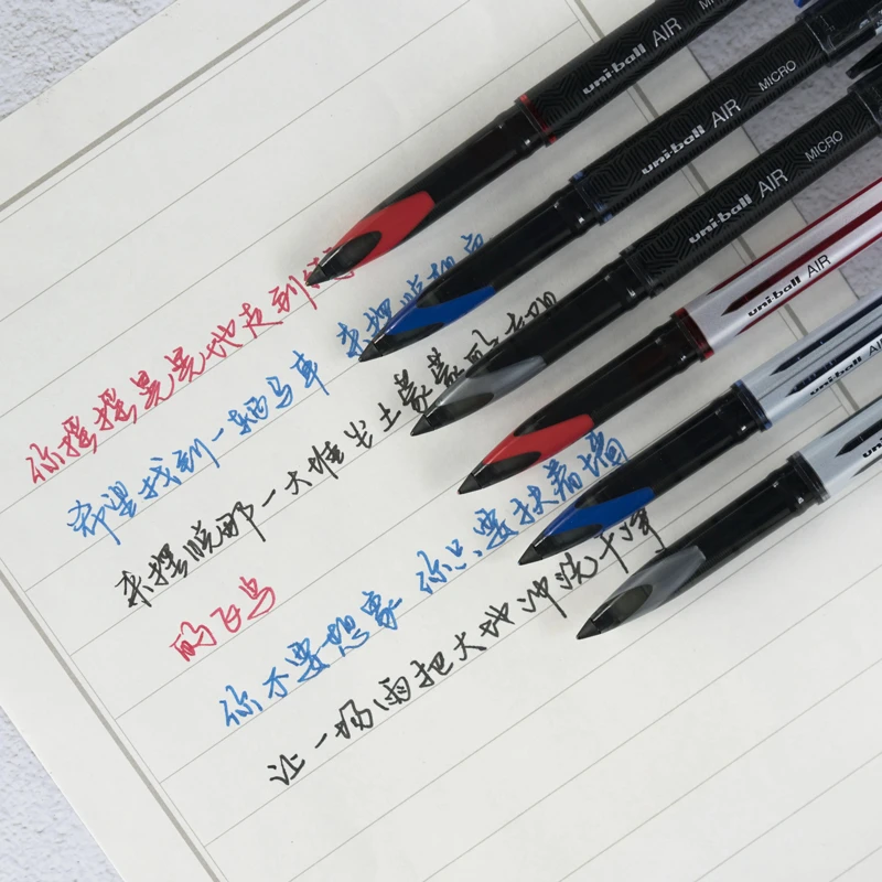 uni/三菱铅笔黑科技笔签名签字笔直液式商务中性笔练字笔水性笔