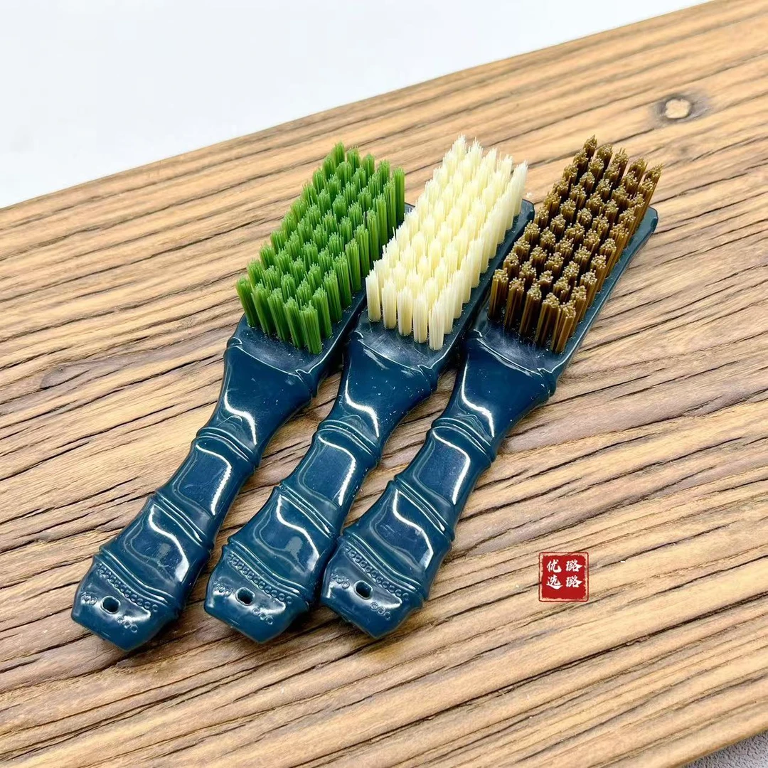 迷你翠玉豌豆文玩刷多功能刷超硬核桃金刚手串清灰打底便于携带