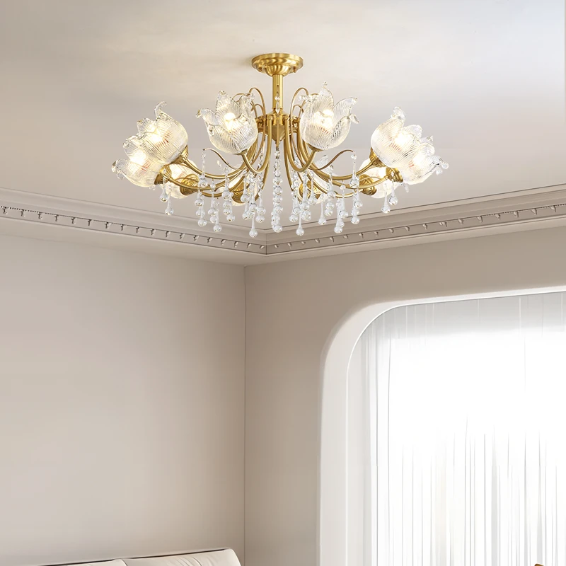 全铜吊灯美式轻奢法式复古吊灯客厅卧室餐厅吊灯复古吊灯