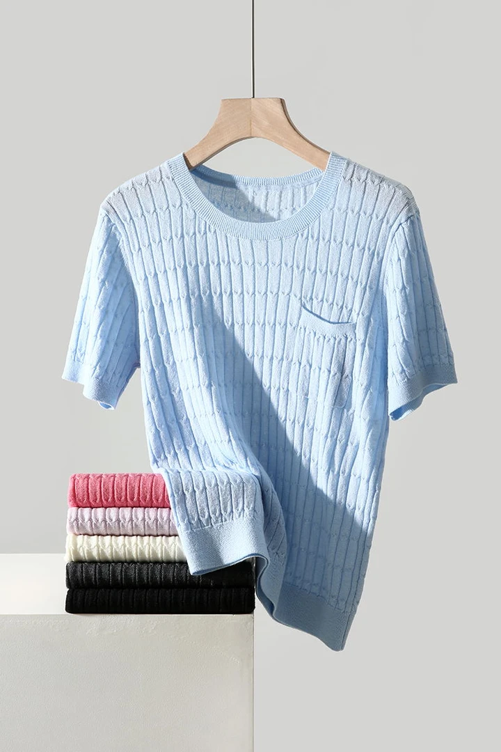 新款针织衫女春夏季修身显瘦设计感小香风法式短款上衣