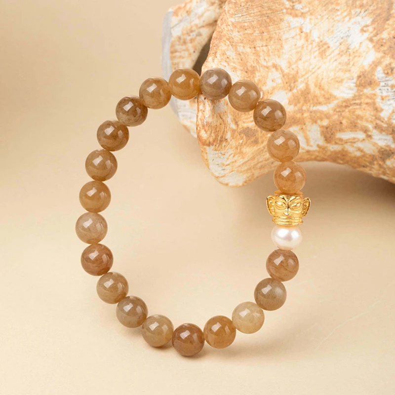 由子野【三星堆】8mm和田糖玉手串  天然淡水珍珠