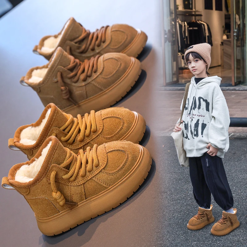 【运费补贴】2025冬季新款卡皮巴拉男女同款雪地靴户外加厚加绒童靴