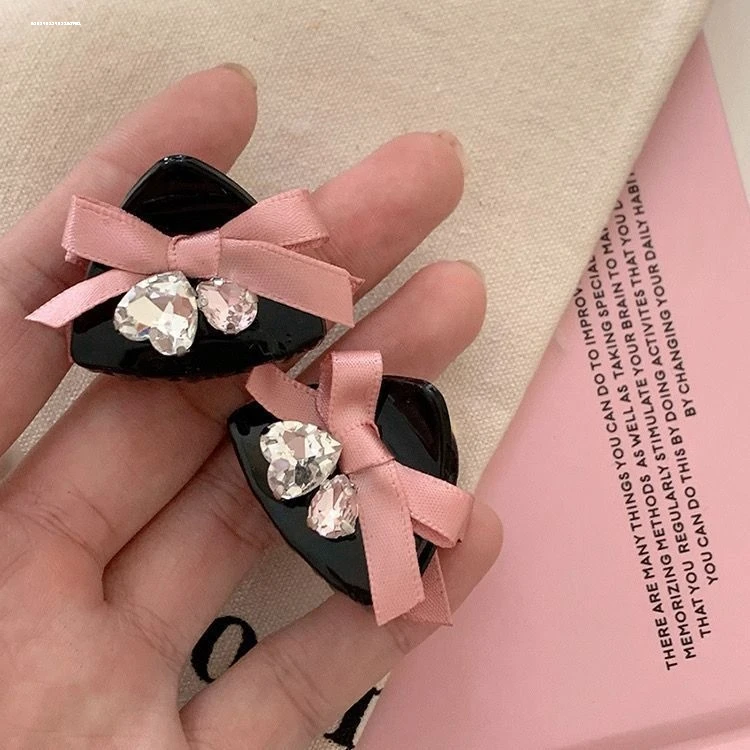 简约猫耳蝴蝶结抓夹韩系甜妹清新少女心显白百搭小众质感时尚2024