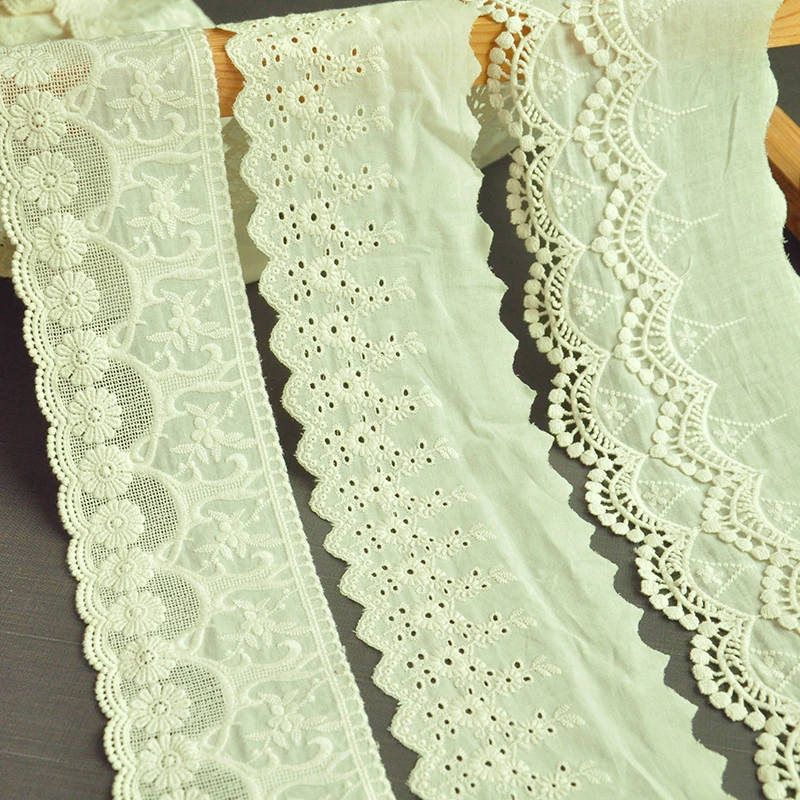 杏色棉布花边辅料diy手工领口袖口下摆裙边床品窗帘装饰蕾丝材料