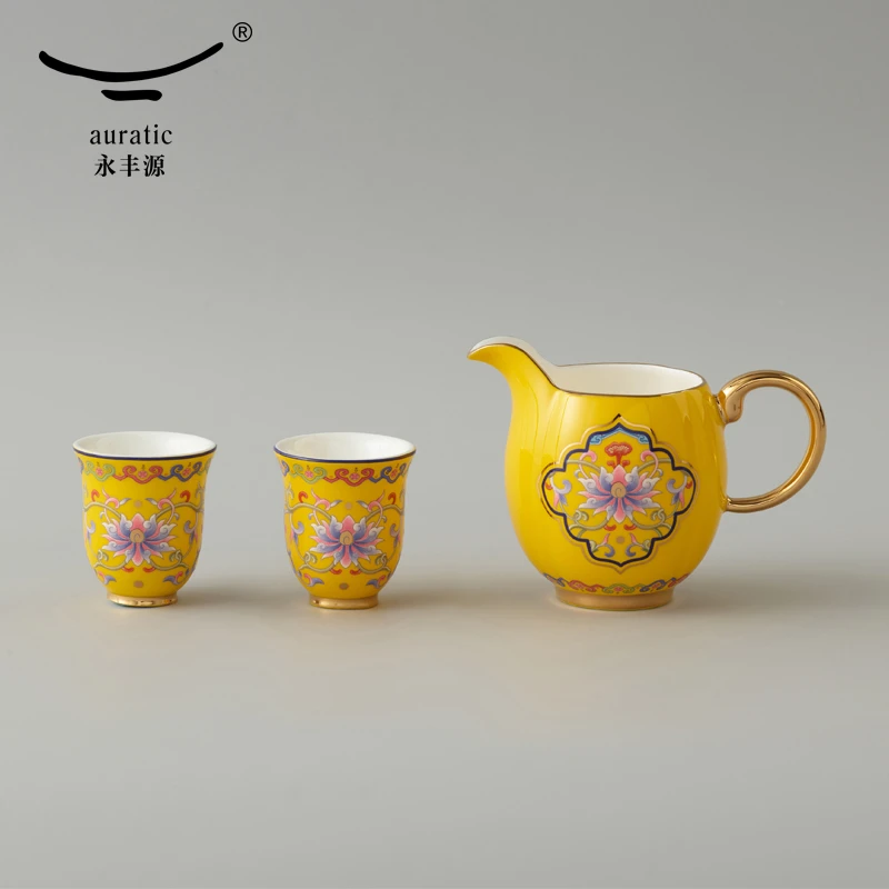 永丰源新宫廷瓷3头酒具套装家用  陶瓷白酒杯烈酒杯分酒器【预售】