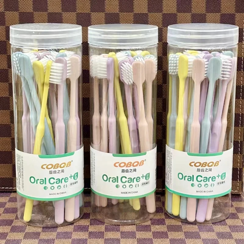 【一桶20支】桶装软毛家用客用马卡龙牙刷旅游便携一次性酒店家庭装