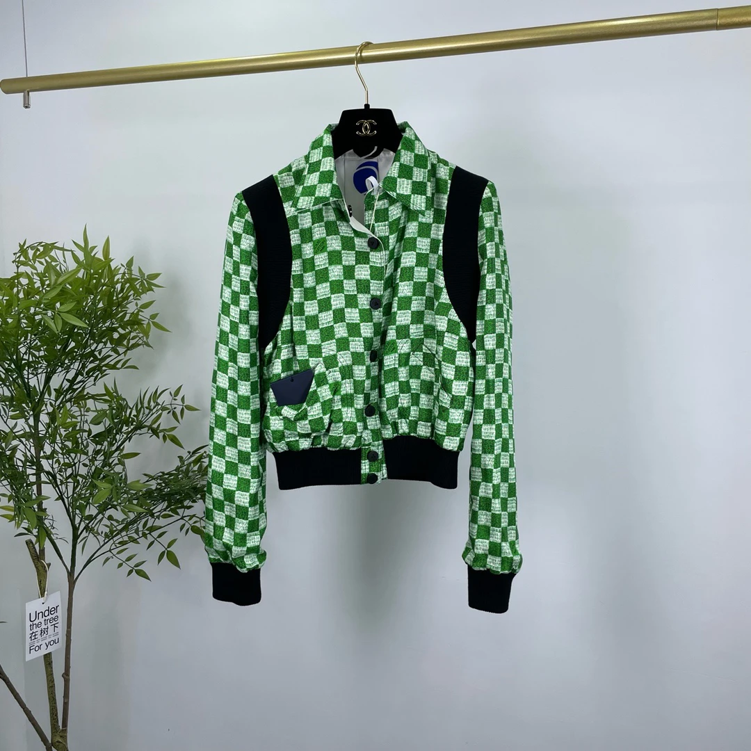 Louis Vuitton LV 路易威登 李玟同款 棋盘格双面穿短款夹克 38码