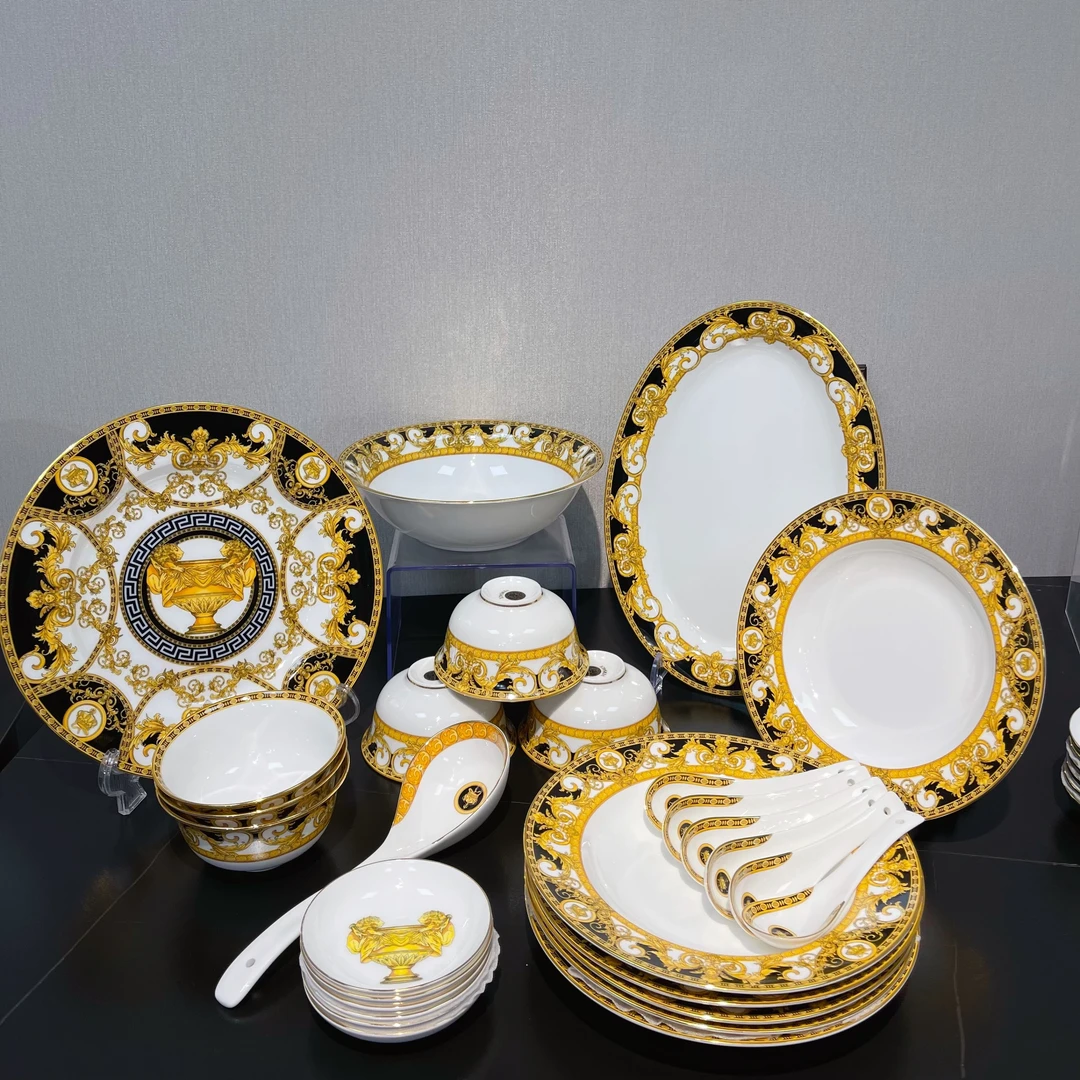 范家 金樽盛典28头高骨瓷餐具 宫廷家庭精致宫廷风欧式送礼新家
